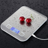 Stainless Steel Digital USB Kitchen Scales 10kg/5kg Electronic Precision postal Food Diet scale for Cooking Baking Measure Tools