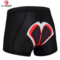 X-Tiger Cycling Underwear Upgrade 5D Padded Cycling Shorts 100% Lycra Shockproof MTB Bicycle Shorts Road Bike Shorts
