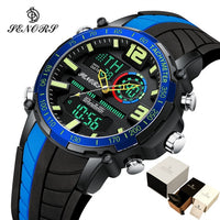 Senors Digital Watch Men Sports Watches Fashion Dual display Men's Waterproof LED Digital Watch Man Military Clock