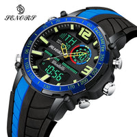 Senors Digital Watch Men Sports Watches Fashion Dual display Men's Waterproof LED Digital Watch Man Military Clock